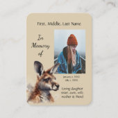 De Visite Carte mémoire Kangaroo Lover Australie (Devant)