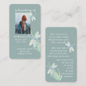 De Visite Carte mémoire Memorial Christian Dragonfly (Devant / Derrière)