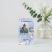 De Visite Carte mémoire mémorial oiseau mésange (Debout devant)