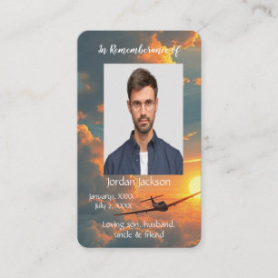 De Visite Carte mémoire Memorial Pilote avion