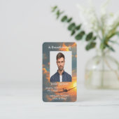 De Visite Carte mémoire Memorial Pilote avion (Debout devant)