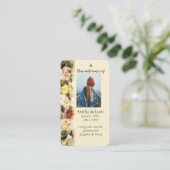 De Visite Carte mémoire Rose Jardin Floral (Debout devant)