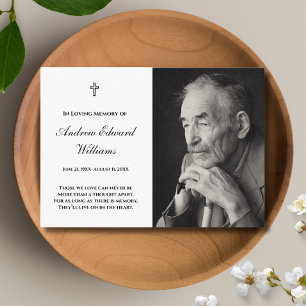 De Visite Carte Memorial avec funérailles photo