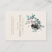 De Visite Carte Memorial Floral Cream (Devant)