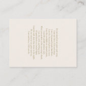 De Visite Carte Memorial Floral Cream (Dos)