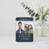 De Visite Carte Memorial Pocket Card Oiseaux Observation d'o (Debout devant)