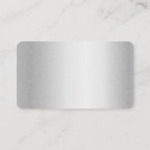 De Visite Carte Métal Argent Vierge (Dos)