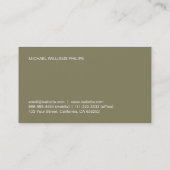 DE VISITE CARTE MILITAIRE (Dos)