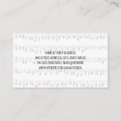De Visite Carte mixte | Notes musicales (Dos)