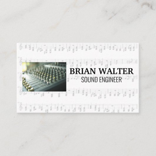 De Visite Carte mixte | Notes musicales (Devant)