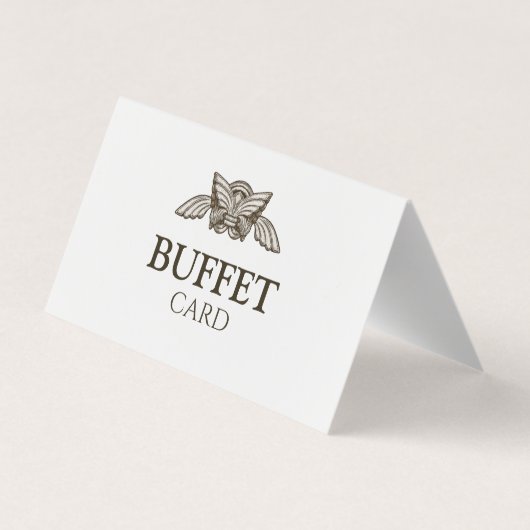 De Visite Carte modèle carte buffet avec thème Grèce (Dos)