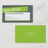 De Visite CARTE MODERNE cool vert citron vert gras gris (Devant / Derrière)