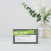 De Visite CARTE MODERNE cool vert citron vert gras gris (Debout devant)