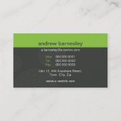 De Visite CARTE MODERNE dynamique centrée dynamique vert cit (Dos)