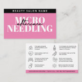 De Visite Carte moderne Microneedling Aftercare (Devant / Derrière)