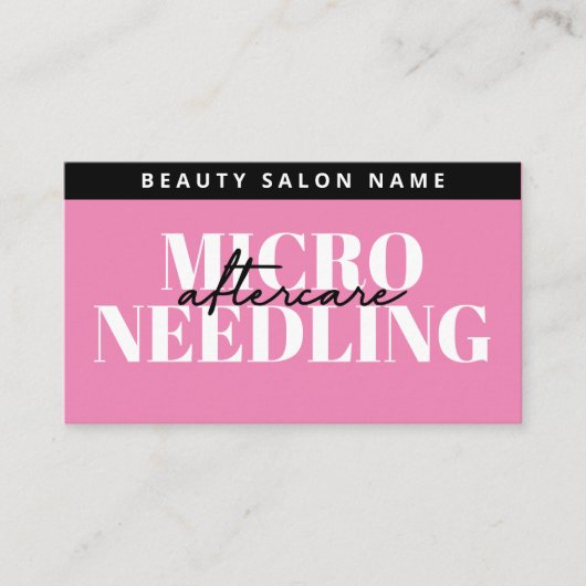 De Visite Carte moderne Microneedling Aftercare (Devant)