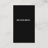 De Visite Carte noire et blanche simple moderne (Dos)