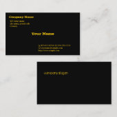 De Visite carte noire, polices or (Devant / Derrière)