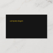 De Visite carte noire, polices or (Dos)