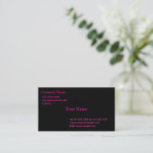 De Visite carte noire, polices roses (Debout devant)