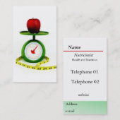 De Visite Carte Nutriionista 10 (Devant / Derrière)