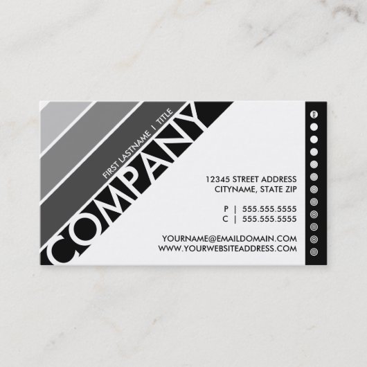 De Visite carte perforable personnalisable couleur (Devant)
