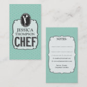 De Visite Carte personnalisée du chef Aqua Cook professionne (Devant / Derrière)