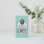 De Visite Carte personnalisée du chef Aqua Cook professionne (Debout devant)