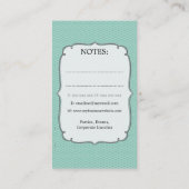 De Visite Carte personnalisée du chef Aqua Cook professionne (Dos)