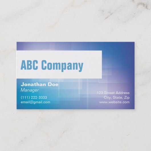 De Visite Carte personnelle Business Manager (Devant)