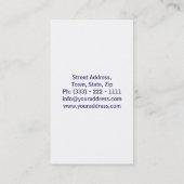 De Visite Carte personnelle professionnelle (Dos)