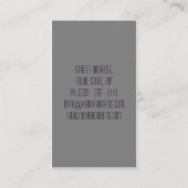 De Visite Carte personnelle professionnelle (Dos)