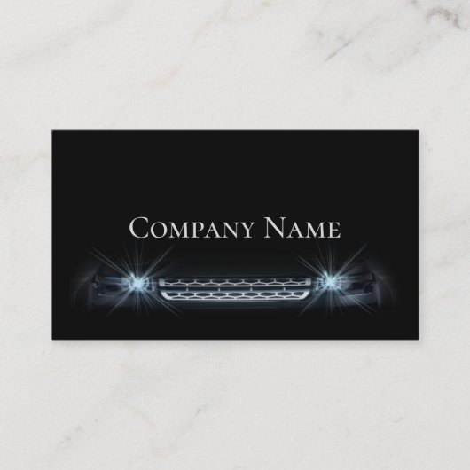 De Visite Carte phare simple Noir élégant (Devant)