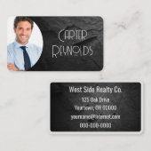 De Visite Carte photo d'affaires Black Rock (Devant / Derrière)