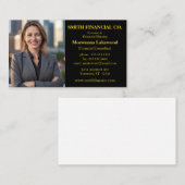 De Visite Carte photo professionnelle Gold et Black (Devant / Derrière)