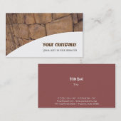 De Visite Carte Pierre Professionnelle commerciale (Devant / Derrière)