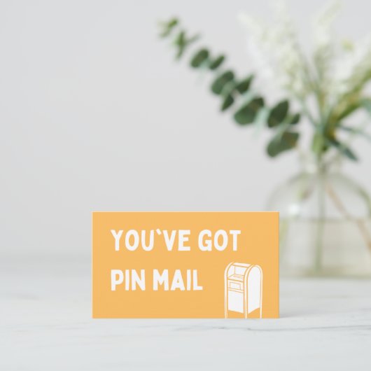 De Visite Carte Pin Mail Backer (Debout devant)
