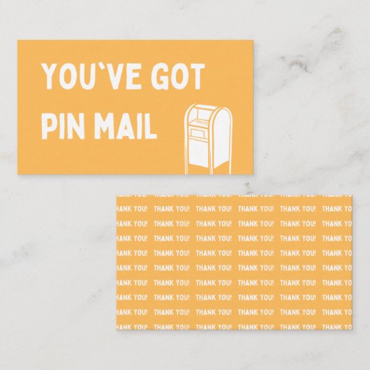 De Visite Carte Pin Mail Backer (Devant / Derrière)