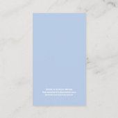 De Visite Carte Porte-oreille moderne bleu et or (Dos)