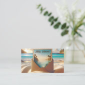 De Visite Carte Postale Tropical Island En Enveloppe (Debout devant)