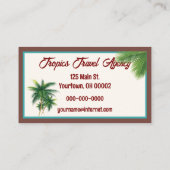 De Visite Carte Postale Tropical Island En Enveloppe (Dos)