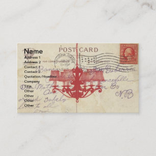 De Visite Carte postale Vintage et lustre