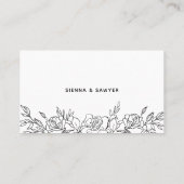 De Visite Carte Pot Du Mariage Rose En Ligne RSVP (Dos)