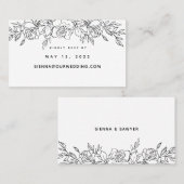 De Visite Carte Pot Du Mariage Rose En Ligne RSVP (Devant / Derrière)