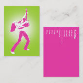 De Visite " Carte potelée majestueuse "verte (Devant / Derrière)