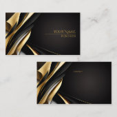 De Visite Carte pour les entreprises Gold et Black (Devant / Derrière)