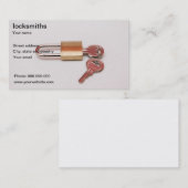 De Visite carte pour serruriers (Devant / Derrière)