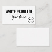 De Visite Carte PRIVILÈGE BLANC (Devant / Derrière)