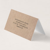 De Visite Carte professionnelle Brown moderne au chocolat (Dos)