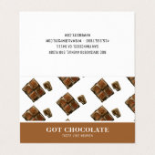 De Visite Carte professionnelle Brown moderne au chocolat (Extérieur déplié)